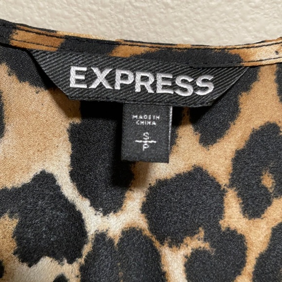 Express Leopard Ruffle Dress - Picture 4 of 8